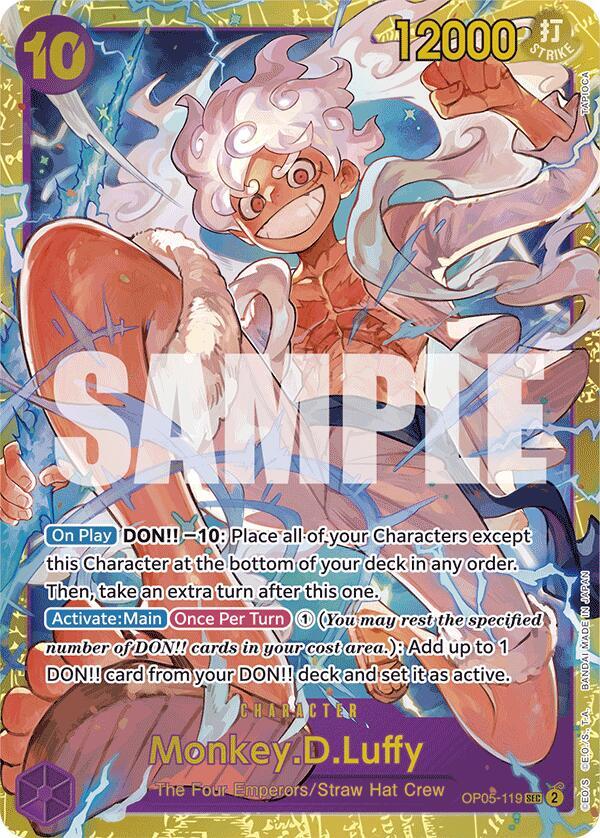 Monkey.D.Luffy (OP05-119) (Reprint) - Secret Rare - One Piece Card Game