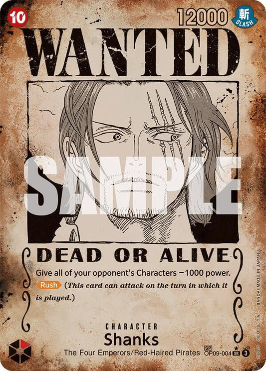 Shanks (004) (Wanted Poster) - Super Rare - One Piece Card Game