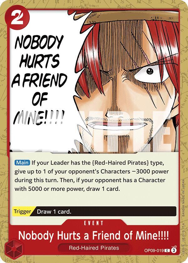 Nobody Hurts a Friend of Mine!!!! - Common - One Piece Card Game