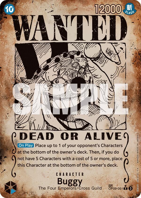 Buggy (051) (Wanted Poster) - Rare - One Piece Card Game