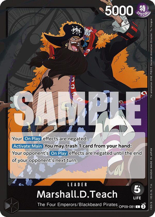 Marshall.D.Teach (081) - Leader - One Piece Card Game