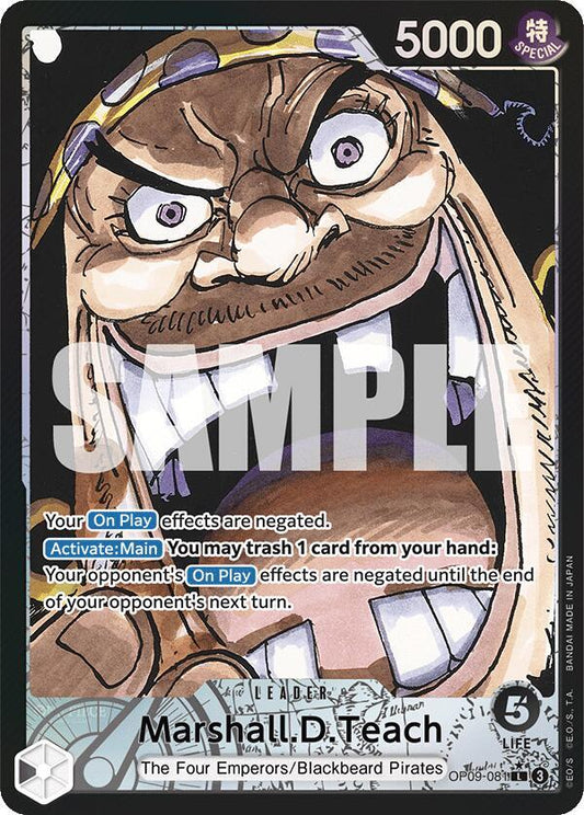 Marshall.D.Teach (081) (Parallel) - Leader - One Piece Card Game