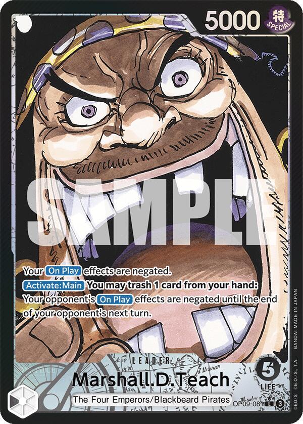 Marshall.D.Teach (081) (Parallel) - Leader - One Piece Card Game