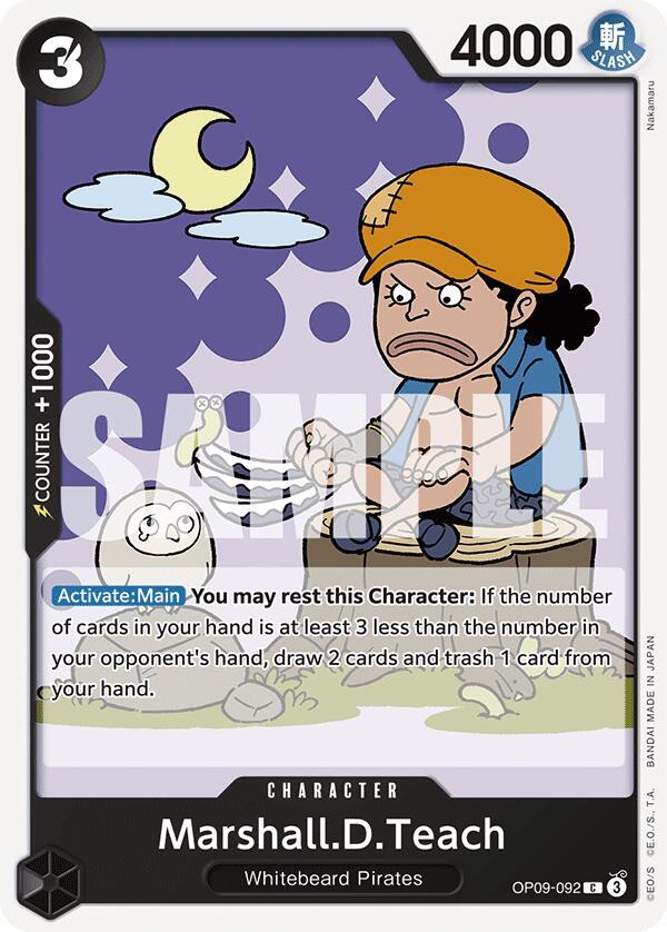 Marshall.D.Teach (092) - Common - One Piece Card Game