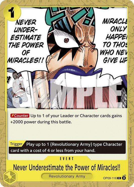 Never Underestimate the Power of Miracles!! - Common - One Piece Card Game