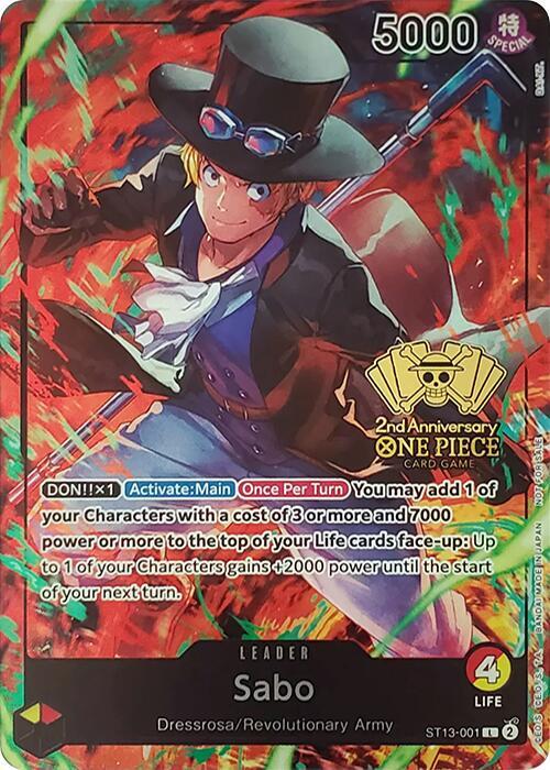 Sabo (2nd Anniversary Tournament) - Leader - One Piece Card Game