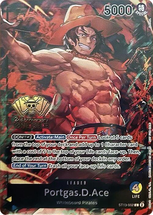 Portgas.D.Ace (2nd Anniversary Tournament) - Leader - One Piece Card Game