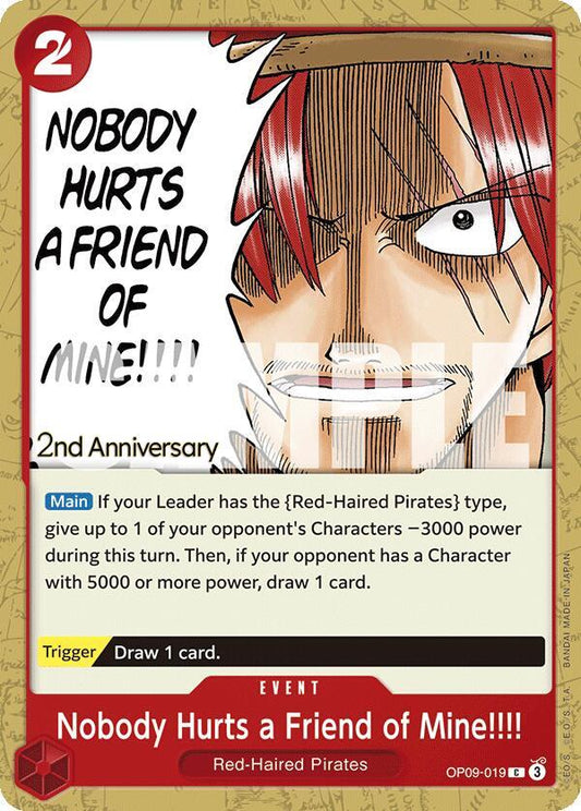 Nobody Hurts a Friend of Mine!!!! - Common - One Piece Card Game