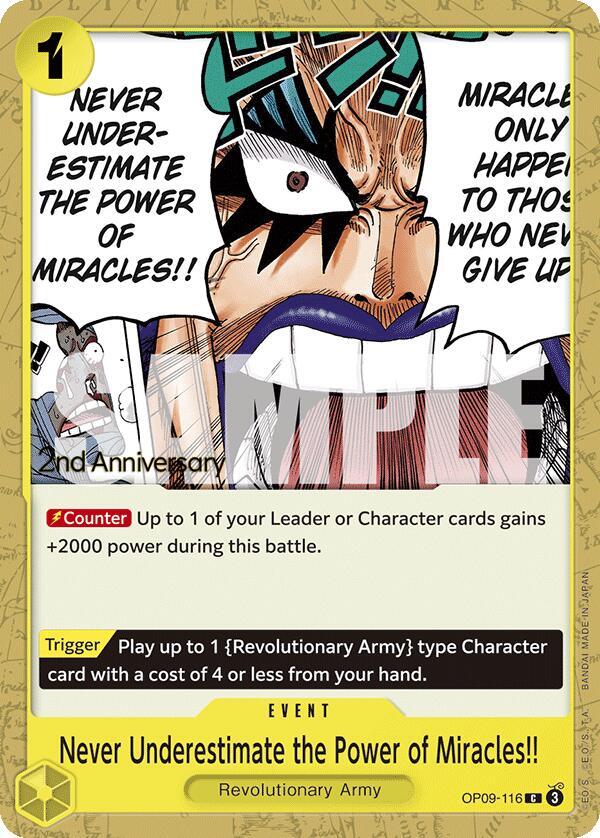 Never Underestimate the Power of Miracles!! - Common - One Piece Card Game