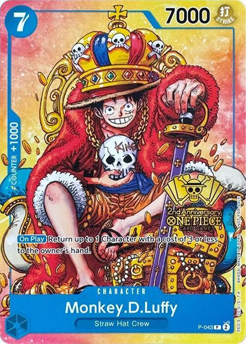 Monkey.D.Luffy (2nd Anniversary Stamped Promo) - Promo - One Piece Card Game